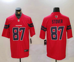 Nike Houston Texans #87 Cade Stover 2025 Red Vapor Untouchable Authentic stitched NFL jersey