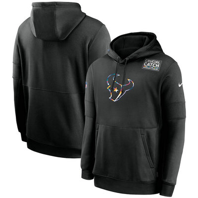 Nike Houston Texans Black Crucial Catch Sideline Performance Pullover Hoodie