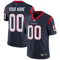 Nike Houston Texans Custom Blue Vapor Untouchable With Team Patch Authentic Stitched NFL Jersey