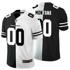 Nike Houston Texans Customized Black and White Authentic Stitched NFL Jersey