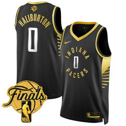 Nike Indiana Pacers #0 Tyrese Haliburton Navy 2025 Finals Patch NBA Jersey