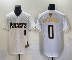 Nike Indiana Pacers #0 Tyrese Haliburton White Joint Finals Patch baseball jerseys