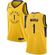 Nike Indiana Pacers #1 T.J. Warren Gold Game Authentic Stitched NBA Jersey