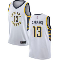 Nike Indiana Pacers #13 Mark Jackson White Game Authentic Stitched NBA Jersey