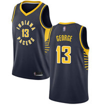 Nike Indiana Pacers #13 Paul George Navy Game Authentic Stitched NBA Jersey