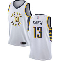 Nike Indiana Pacers #13 Paul George White Game Authentic Stitched NBA Jersey