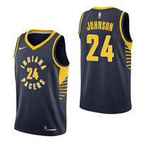 Nike Indiana Pacers #24 Alize Johnson Navy Game Authentic Stitched NBA Jersey