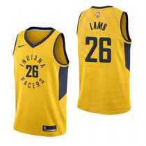 Nike Indiana Pacers #26 Jeremy Lamb Gold Game Authentic Stitched NBA Jersey