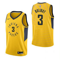 Nike Indiana Pacers #3 Aaron Holiday Gold Game Authentic Stitched NBA Jersey