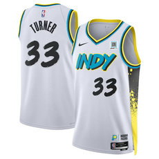 Nike Indiana Pacers #33 Myles Turner White 2024-25 City Stitched NBA Jersey