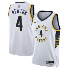 Nike Indiana Pacers #4 Tristen Newton White 2024 Draft Association Edition Stitched Basketball Jersey