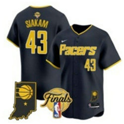 Nike Indiana Pacers #43 Pascal Siakam Finals Navy Baseball Jerseys