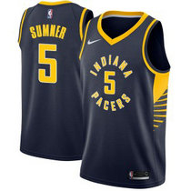 Nike Indiana Pacers #5 Edmond Sumner Navy Game Authentic Stitched NBA Jersey