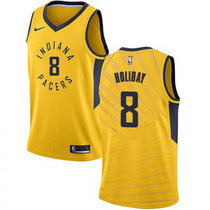 Nike Indiana Pacers #8 Justin Holiday Gold Game Authentic Stitched NBA Jersey