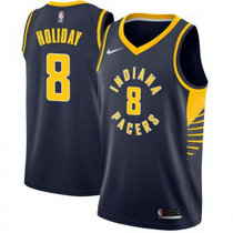Nike Indiana Pacers #8 Justin Holiday Navy Game Authentic Stitched NBA Jersey
