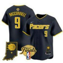 Nike Indiana Pacers #9 T.J. McConnell Navy Finals Baseball Jersey