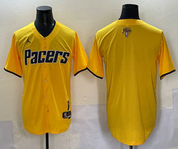 Nike Indiana Pacers Blank Gold Joint Finals Patch baseball jerseys