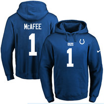 Nike Indianapolis Colts #1 Pat McAfee Royal Blue Name & Number Pullover Hoodie