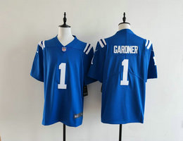 Nike Indianapolis Colts #1 Sauce Gardner Blue Stitched Football Jersey