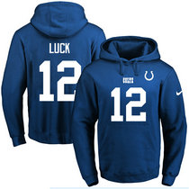 Nike Indianapolis Colts #12 Andrew Luck Royal Blue Name & Number Pullover Hoodie