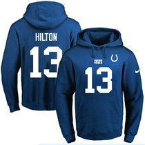 Nike Indianapolis Colts #13 T.Y. Hilton Royal Blue Name & Number Pullover Hoodie