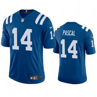 Nike Indianapolis Colts #14 Zach Pascal Blue Vapor Untouchable Authentic Stitched NFL Jersey