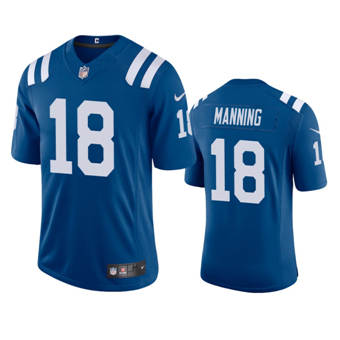 Nike Indianapolis Colts #18 Peyton Manning Blue Vapor Untouchable Authentic Stitched NFL Jersey