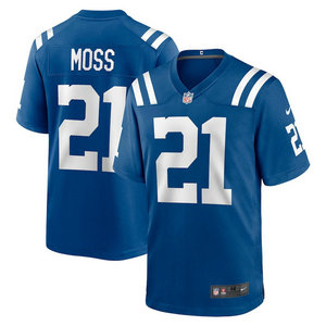 Nike Indianapolis Colts #21 Zack Moss Blue Vapor Untouchable Authentic Stitched NFL Jersey