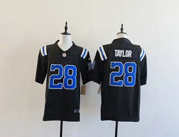 Nike Indianapolis Colts #28 Jonathan Taylor Black Fashion F.U.S.E Authentic Stitched NFL Jersey