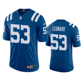 Nike Indianapolis Colts #53 Darius Leonard Blue Vapor Untouchable Authentic Stitched NFL Jersey