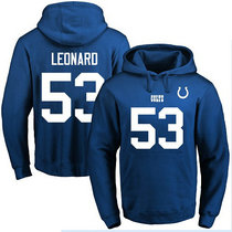 Nike Indianapolis Colts #53 Darius Leonard Royal Blue Name & Number Pullover Hoodie