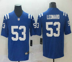 Nike Indianapolis Colts #53 Darius Leonard Royal Blue Vapor Untouchable Authentic Stitched NFL Jersey