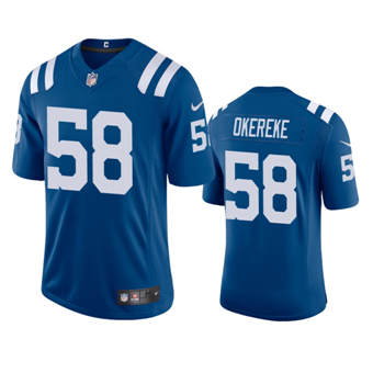 Nike Indianapolis Colts #58 Bobby Okereke Blue Vapor Untouchable Authentic Stitched NFL Jersey