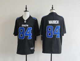 Nike Indianapolis Colts #84 Tyler Warren Black Fashion Authentic Stitched NFL Jersey