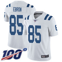 Nike Indianapolis Colts #85 Eric Ebron With NFL 100th Season Patch White Vapor Untouchable Authentic Stitched NFL Jersey