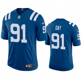 Nike Indianapolis Colts #91 Sheldon Day Blue Vapor Untouchable Authentic Stitched NFL Jersey