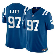 Nike Indianapolis Colts #97 Laiatu Latu Blue 2024 Draft F.U.S.E. Authentic Stitched NFL Jersey
