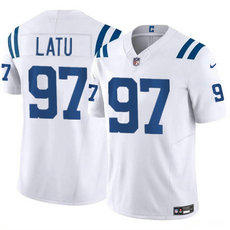 Nike Indianapolis Colts #97 Laiatu Latu White 2024 Draft F.U.S.E. Authentic Stitched NFL Jersey