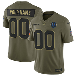 Nike Indianapolis Colts Custom Olive 2025 Salute To Service Stitched Football Jersey