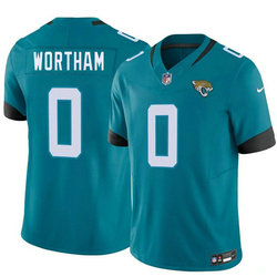 Nike Jacksonville Jaguars #0 Michael Wortham Teal 2026 Draft Authentic Stitched NFL Jersey