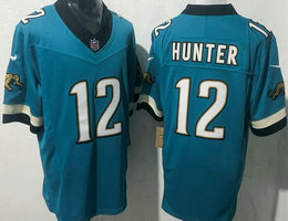 Nike Jacksonville Jaguars #12 Travis Hunter Green Throwback Authentic Stitched NFL Jersey