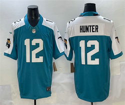 Nike Jacksonville Jaguars #12 Travis Hunter Teal White 2025 Draft Jersey XB