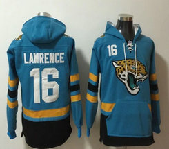 Nike Jacksonville Jaguars #16 Trevor Lawrence Green All Stitched Hooded Sweatshirt