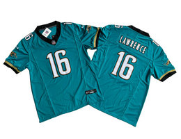 Nike Jacksonville Jaguars #16 Trevor Lawrence Green Throwback F.U.S.E. Stitched Football Jersey