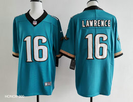 Nike Jacksonville Jaguars #16 Trevor Lawrence Green Throwback Stitched Football Jersey