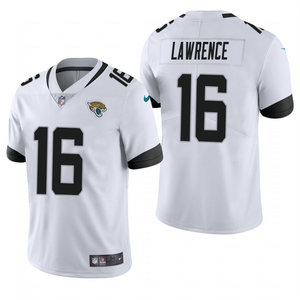 Nike Jacksonville Jaguars #16 Trevor Lawrence White 2021 NFL Draft Vapor Untouchable Limited Jersey