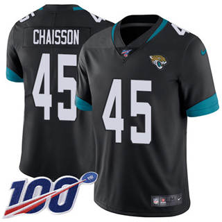 Nike Jacksonville Jaguars #45 K'Lavon Chaisson 100th Season Black Vapor Untouchable Authentic stitched NFL jersey