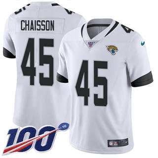 Nike Jacksonville Jaguars #45 K'Lavon Chaisson 100th Season White Vapor Untouchable Authentic stitched NFL jersey