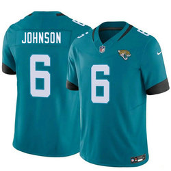 Nike Jacksonville Jaguars #6 Antonio Johnson Teal 2026 Draft Authentic Stitched NFL Jersey