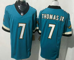 Nike Jacksonville Jaguars #7 Brian Thomas Jr Teal Throwback Authentic stitched NFL jerseys